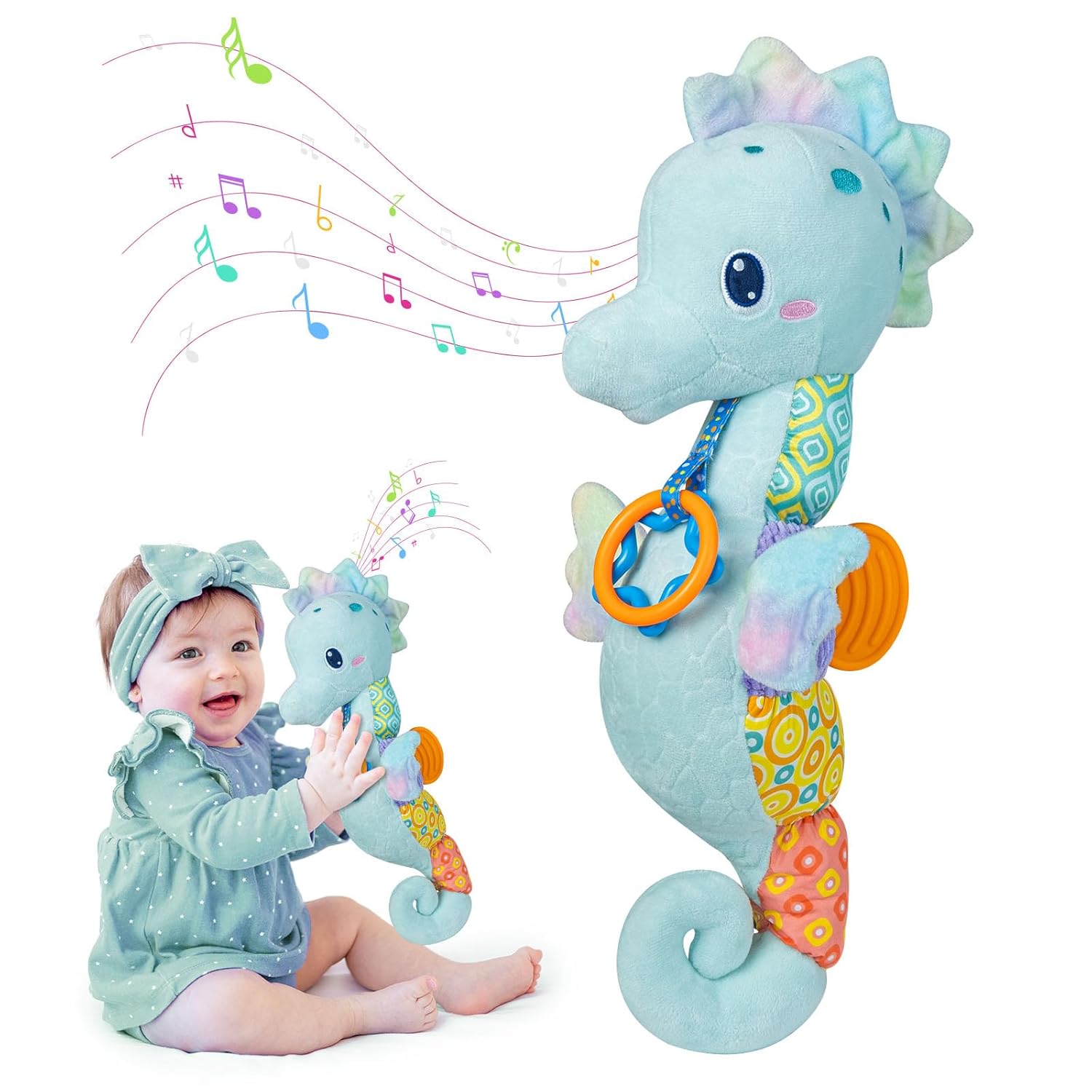 Baby Seahorse Musical Rattles Toys