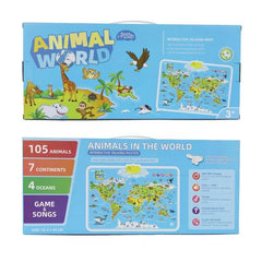 English-Audio-Point-Reading-Animal-World Map